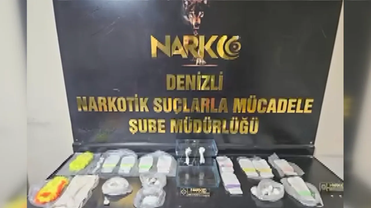 Denizli'de yapılan uyuşturucu operasyonunda 2 kişi tutuklandı