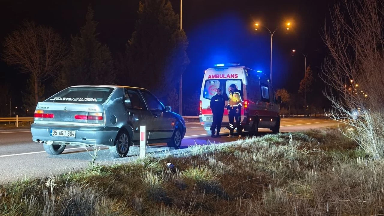 Kütahya’da direksiyon hakimiyetini kaybetti, devrildi