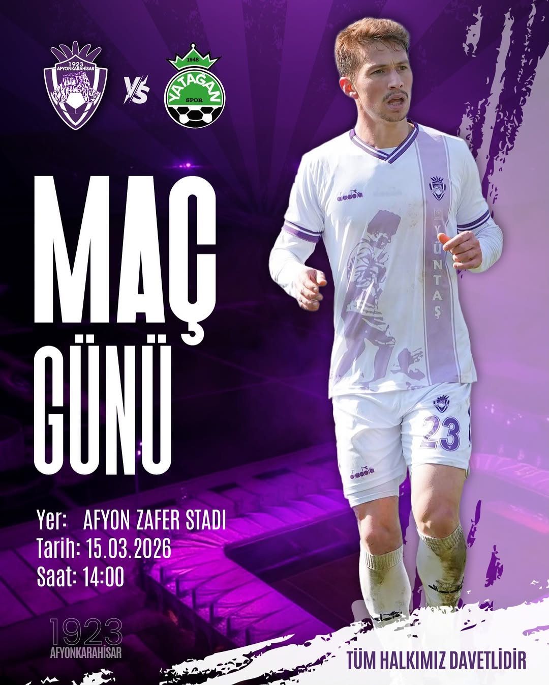 1923 Afyonkarahisar SK - Yatağan Spor Maçı Bugün