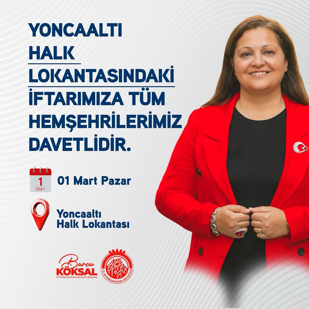 Afyonkarahisar Belediye Başkanı Burcu Köksal, Yoncaaltı Halk Lokantası'nda Ramazan Bereketini Paylaşmaya Davet Ediyor