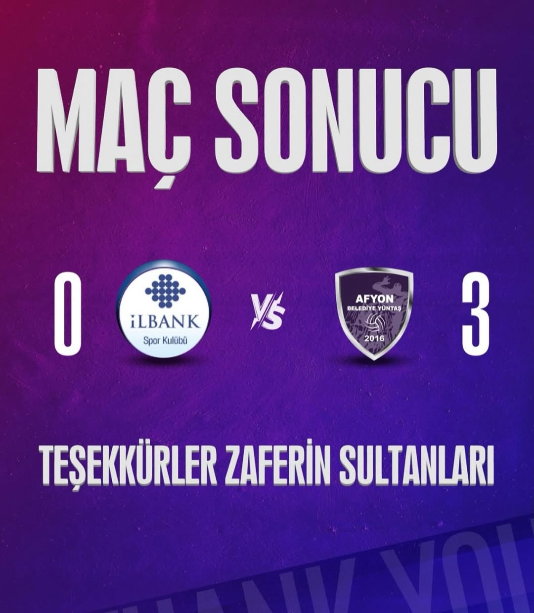 AfyonKarahisar Belediye Başkanı'ndan Zaferin Sultanlarına Teşekkür