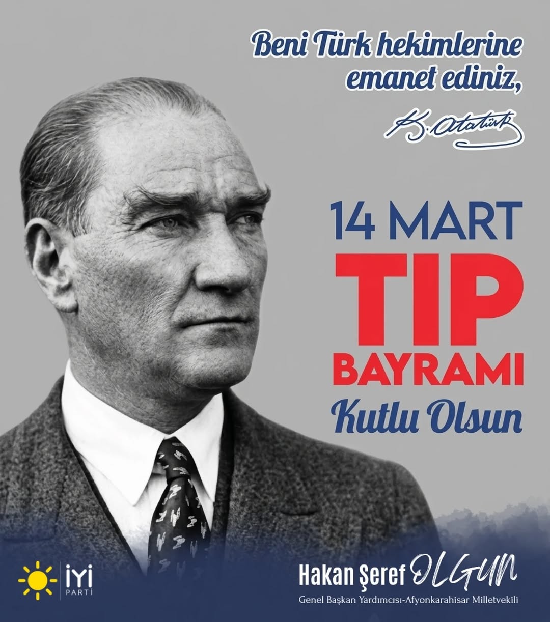Afyonkarahisar Milletvekili'nin 14 Mart Tıp Bayramı Paylaşımı