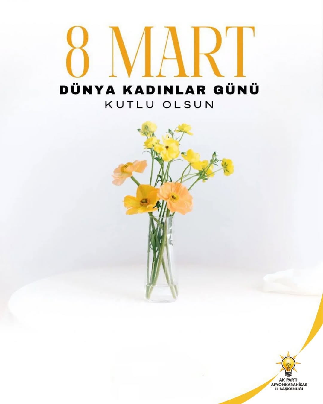 AK Parti Afyonkarahisar İl Başkanlığı'ndan 8 Mart Dünya Kadınlar Günü Mesajı