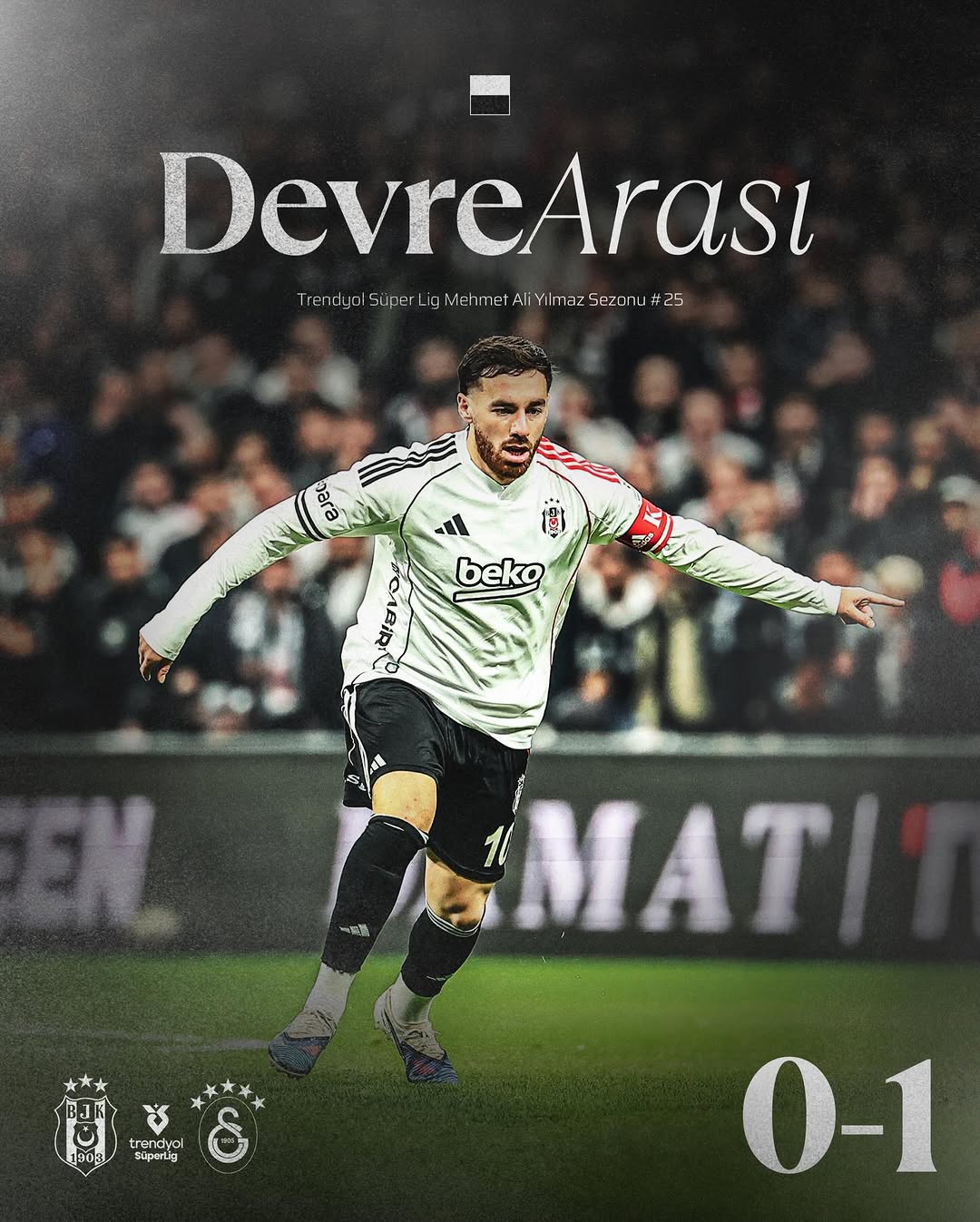 Beşiktaş-Galatasaray Maçında İlk Yarı Sonucu