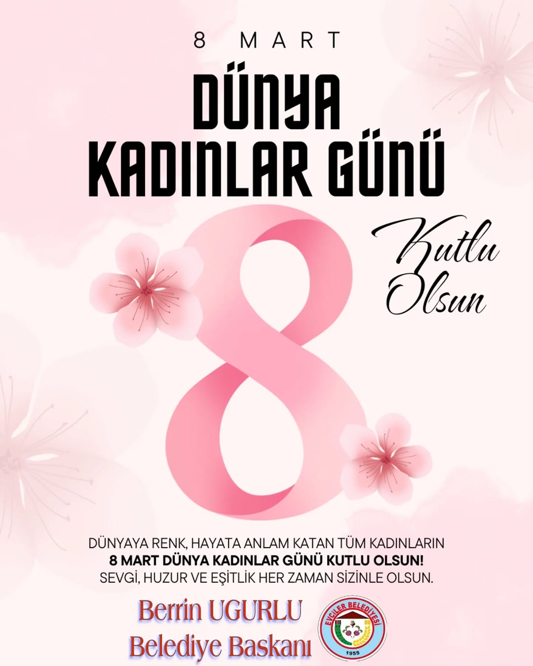 Emeğin, merhametin ve fedakârlığın simgesi olan; aklı, vicdanı ve sevgi dolu yüreğiyle dünyamızı güzelleştiren kadınlarımızın 8 Mart Dünya Kadınlar Günü Kutlu Olsun