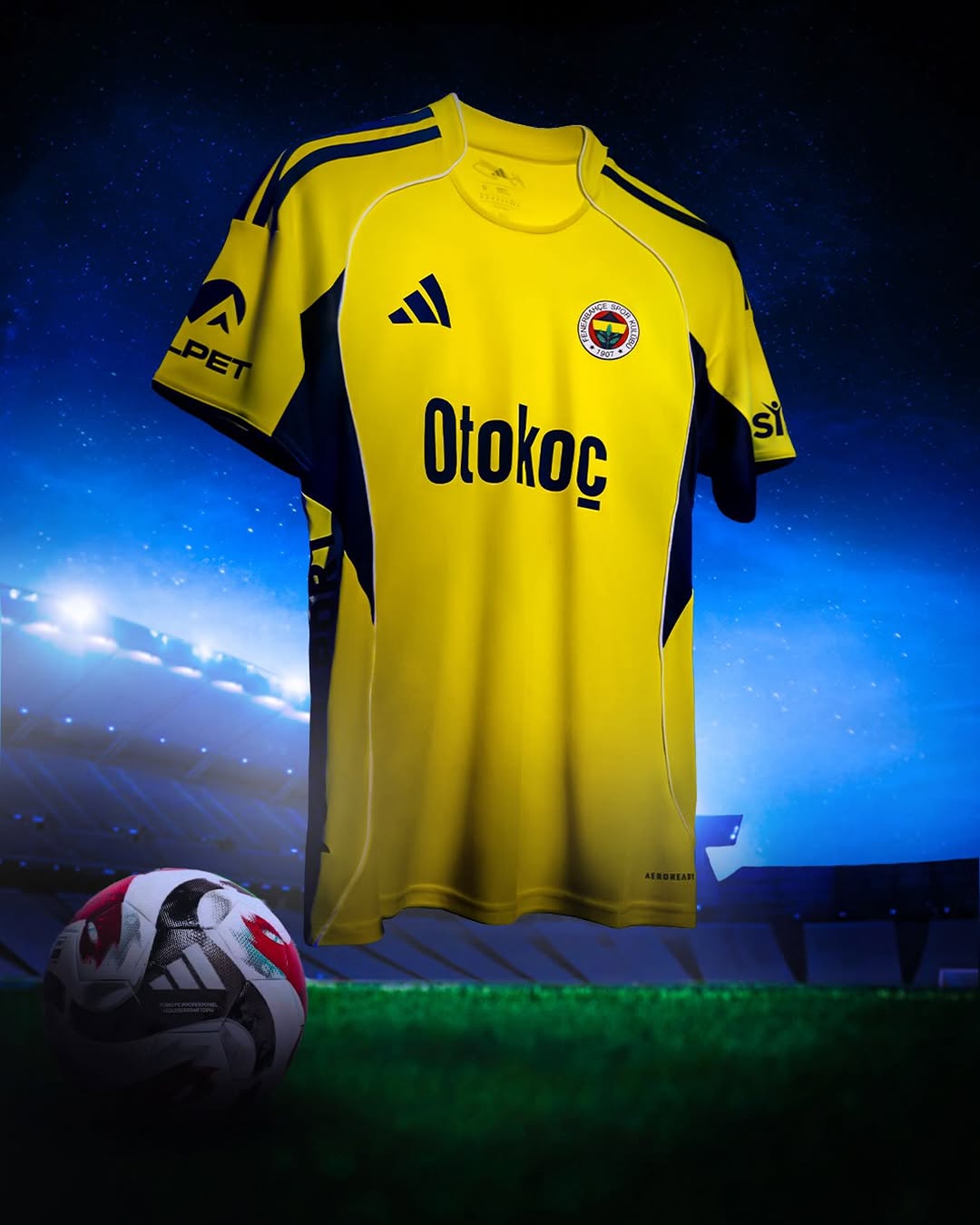 Fenerbahçe, Adidas Türkiye ve Fenerium İş Birliğiyle Sarı Forma ve Ekipmanlarla Sahada!