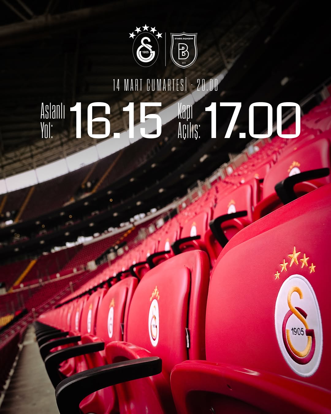 Galatasaray'ın RAMS Başakşehir ile Oynayacağı Maçın Detayları Belli Oldu