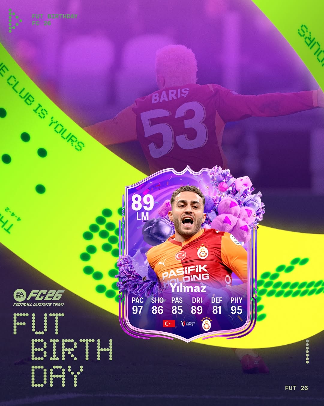 Galatasaray Spor Kulübü'nden FUT 17. Yıl Coşkusu Paylaşımı