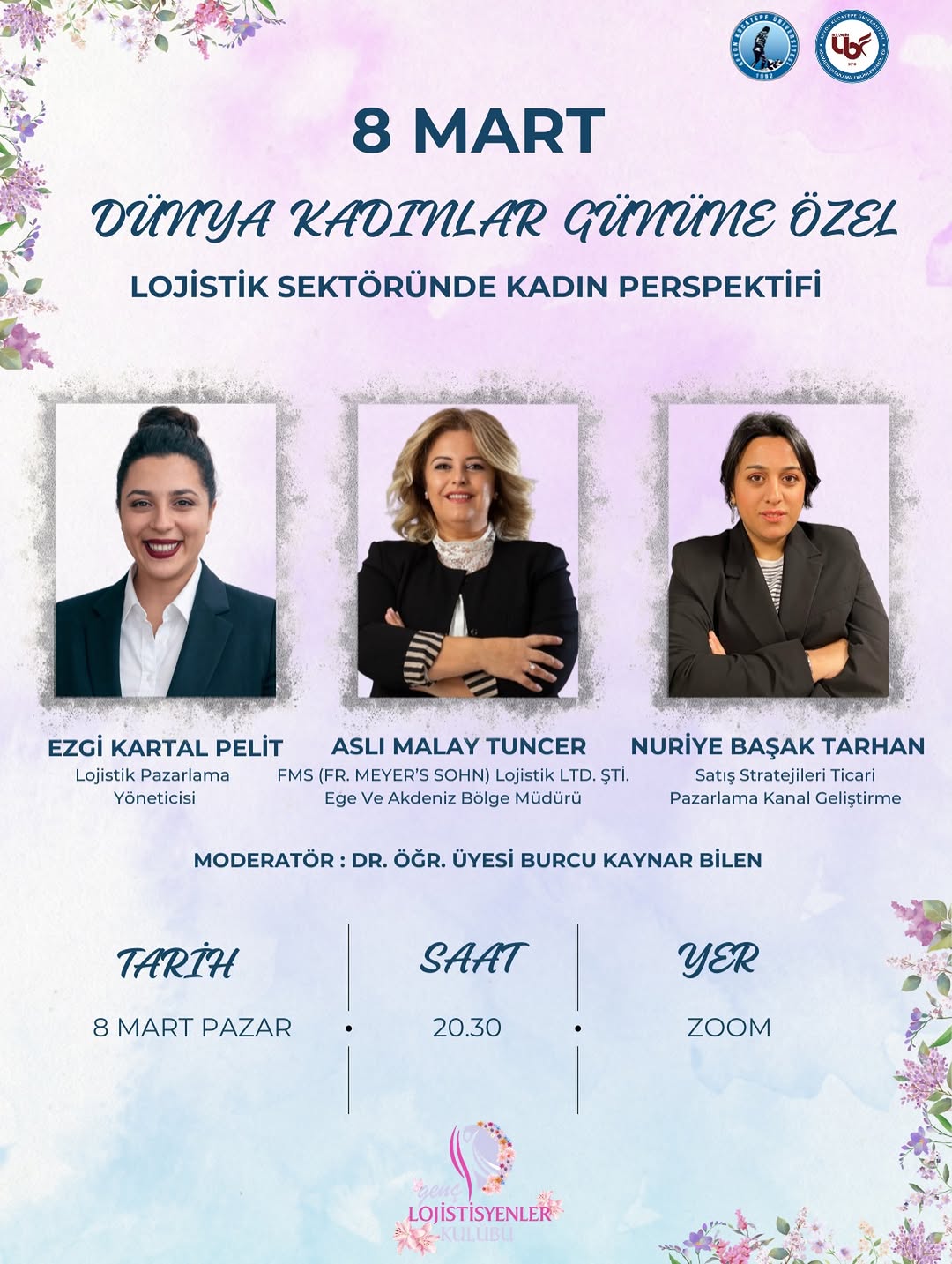 Genç Lojistisyenler Kulübü'nden 8 Mart Dünya Kadınlar Günü Etkinliği Daveti