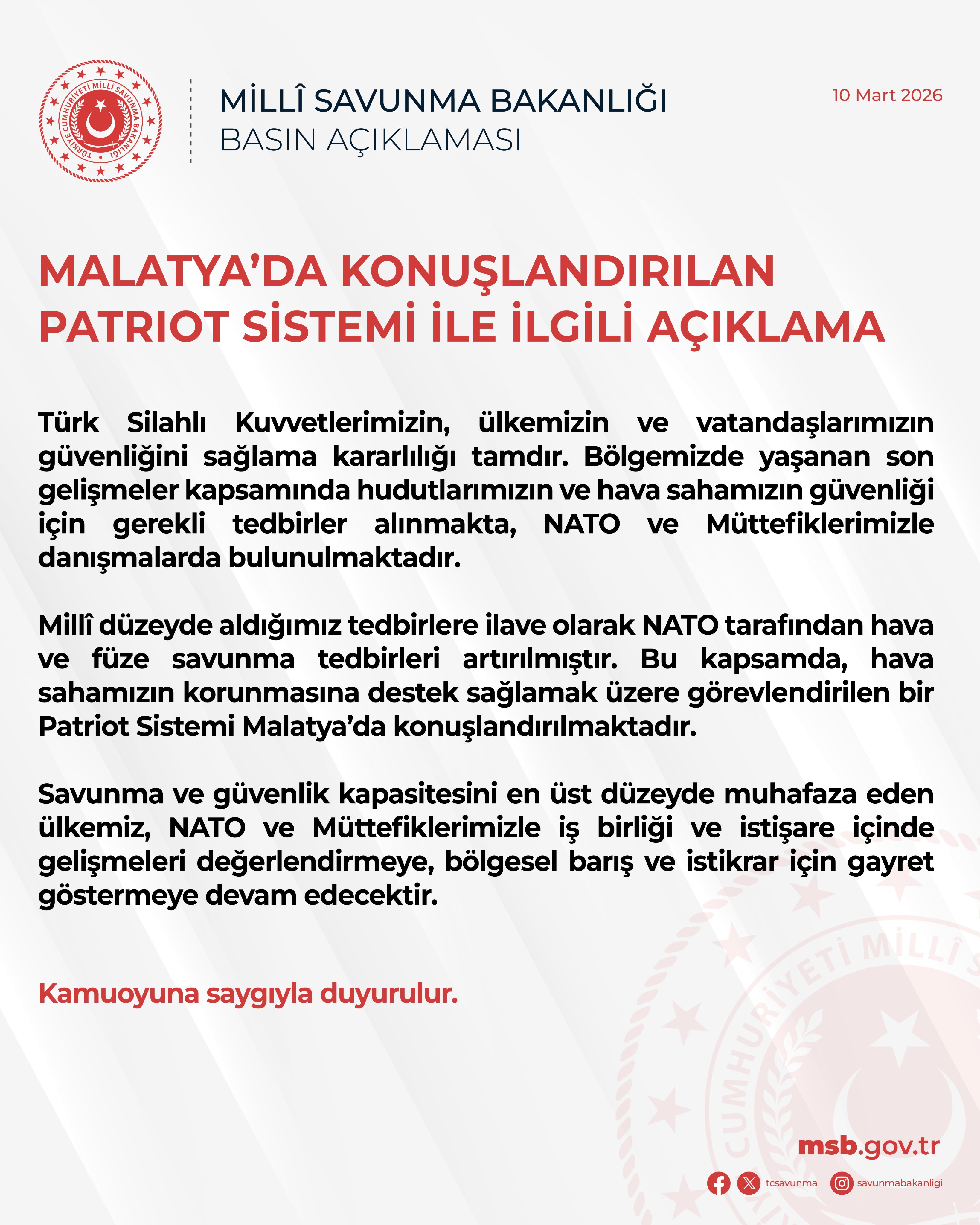 Malatya'daki Patriot Sistemi