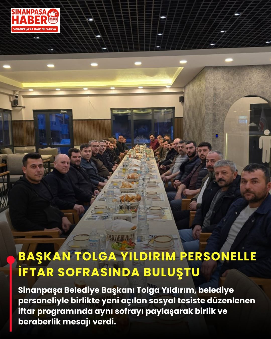 Sinanpaşa Belediye Başkanı Tolga Yıldırım'ın Personelle Bir Araya Geldiği İftar Programı