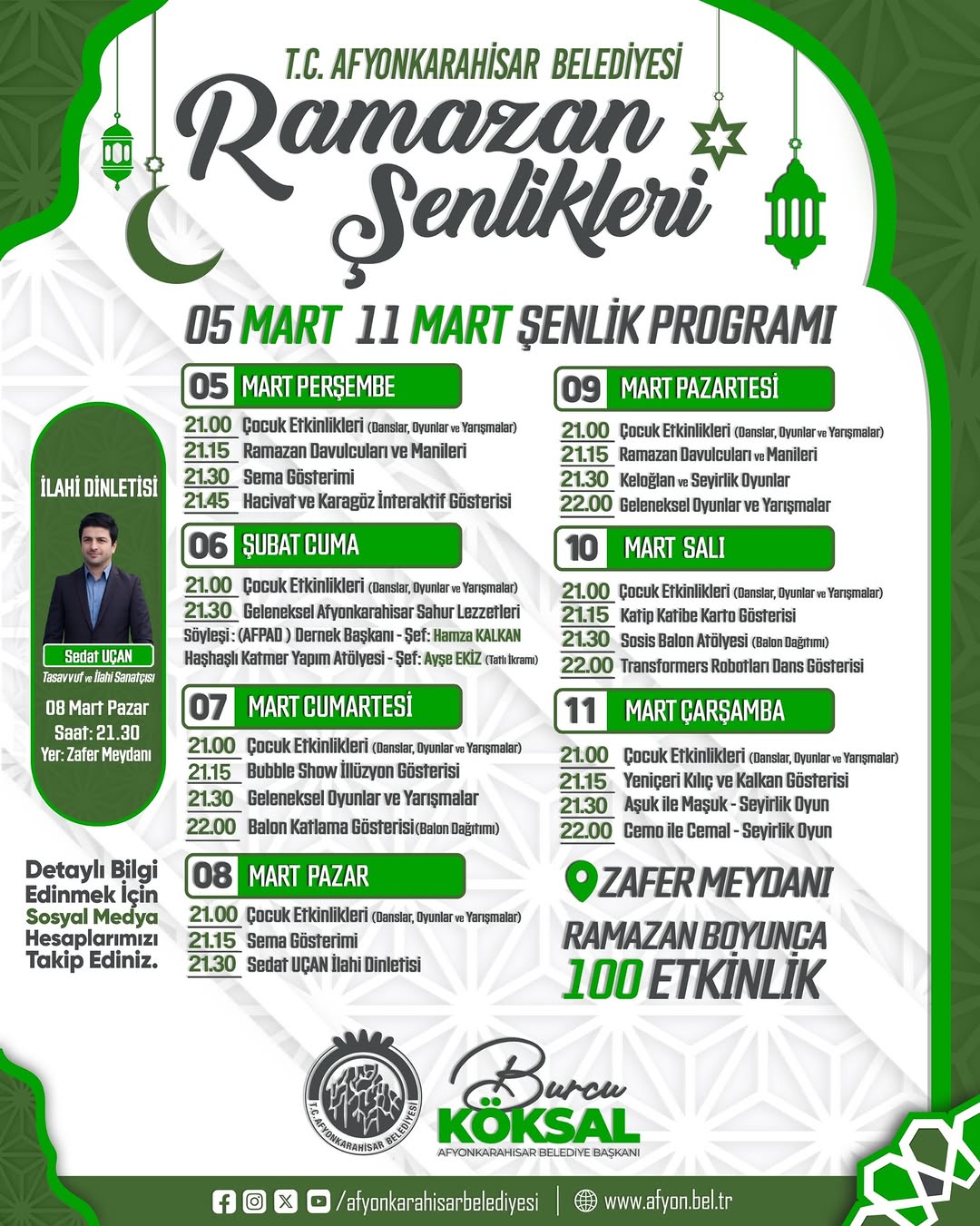 T.C. Afyonkarahisar Belediyesi Ramazan Şenliklerinde Üçüncü Haftaya Hazır!
