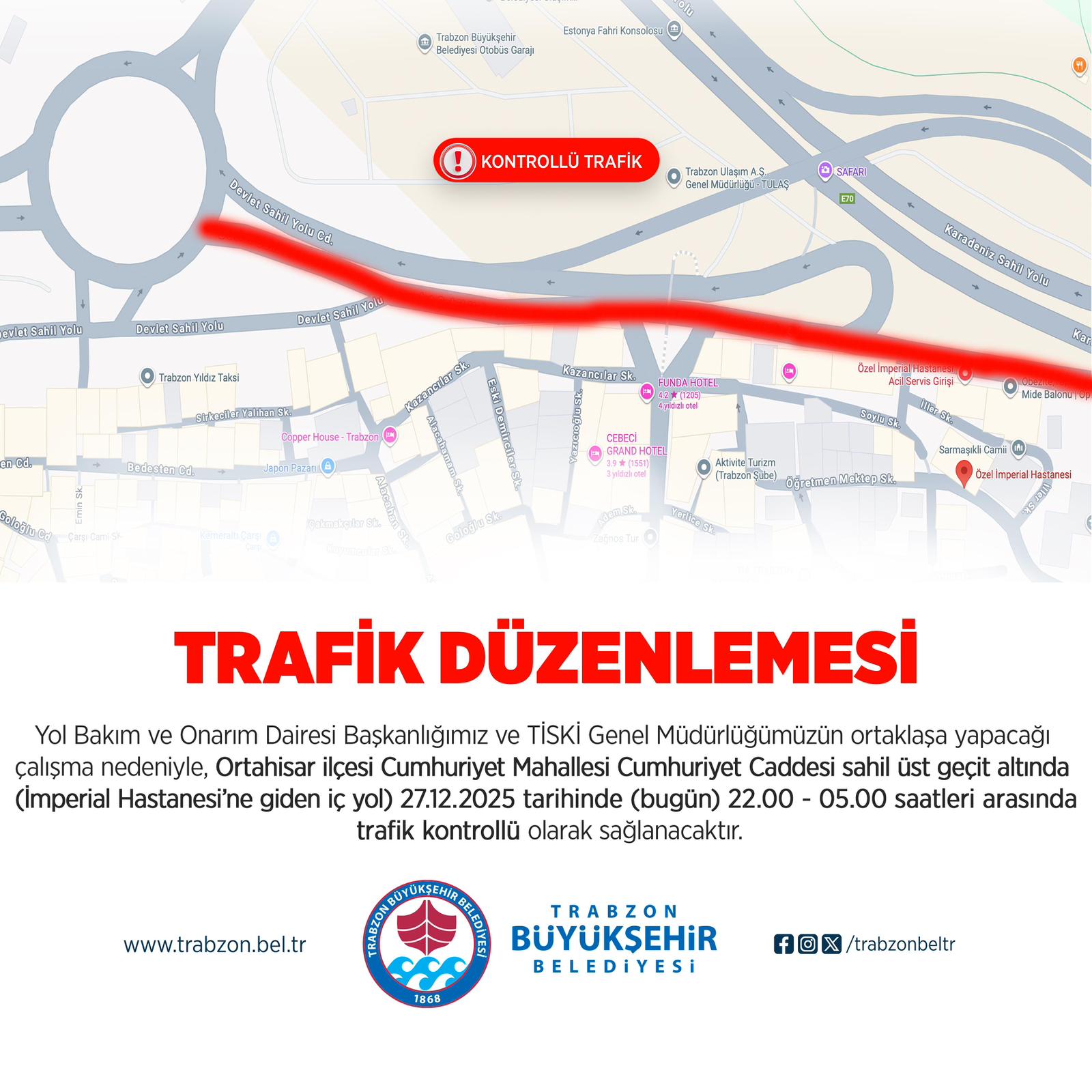 Büyükşehir'den Sürücülere Uyarı