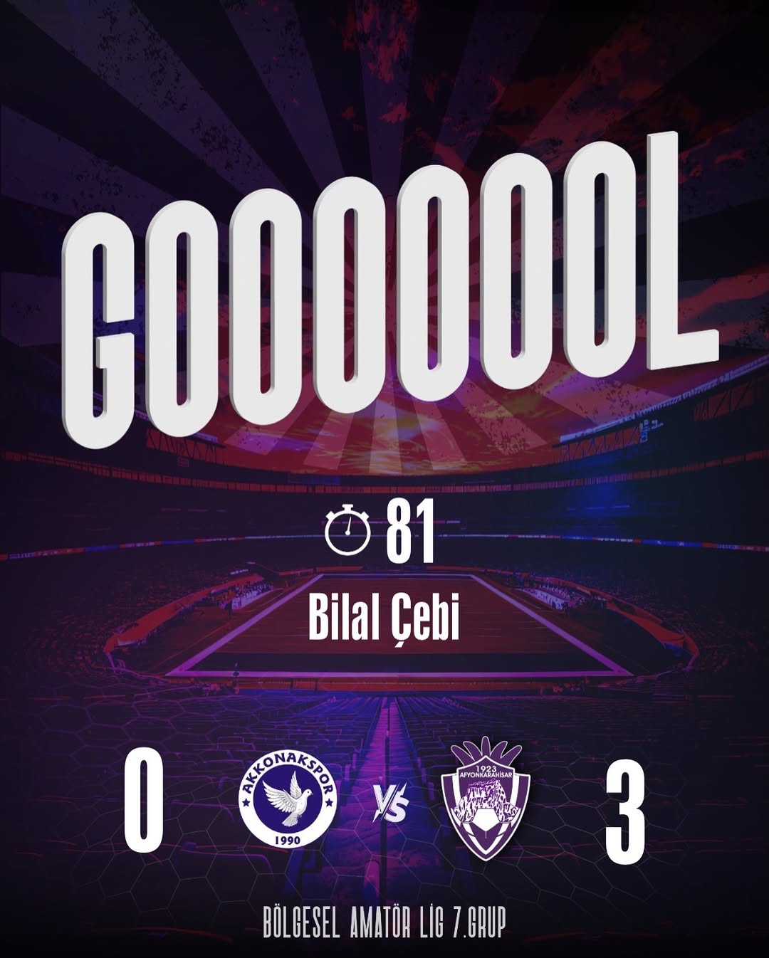 Bilal Çebi'nin Attığı Golle Takım Öne Geçti
