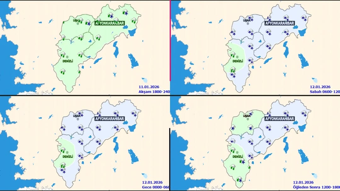 Afyonkarahisar ve Çevresinde Kar Yağışı Bekleniyor