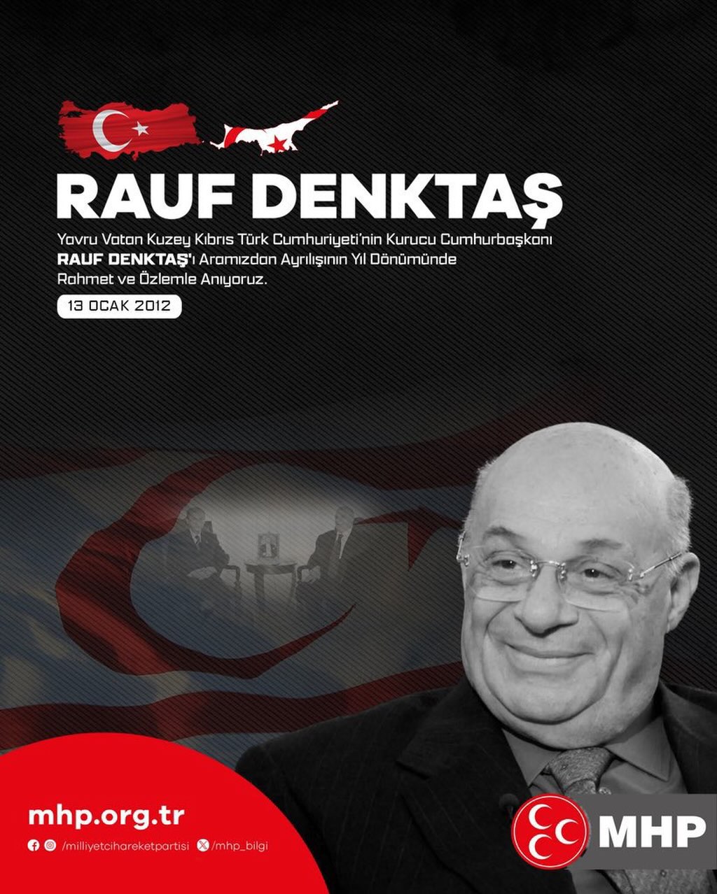 Rauf Denktaş'ın Vefatının Yıl Dönümünde Anma Mesajı