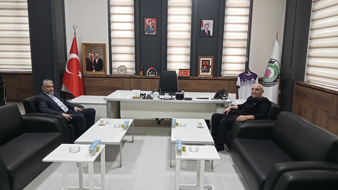 Afyonkarahisar Ticaret Borsası Yönetim Kurulu Başkanı Mehmet Mühsürler, Başarılı İş İnsanı Galip Şanlı'yı Ağırladı