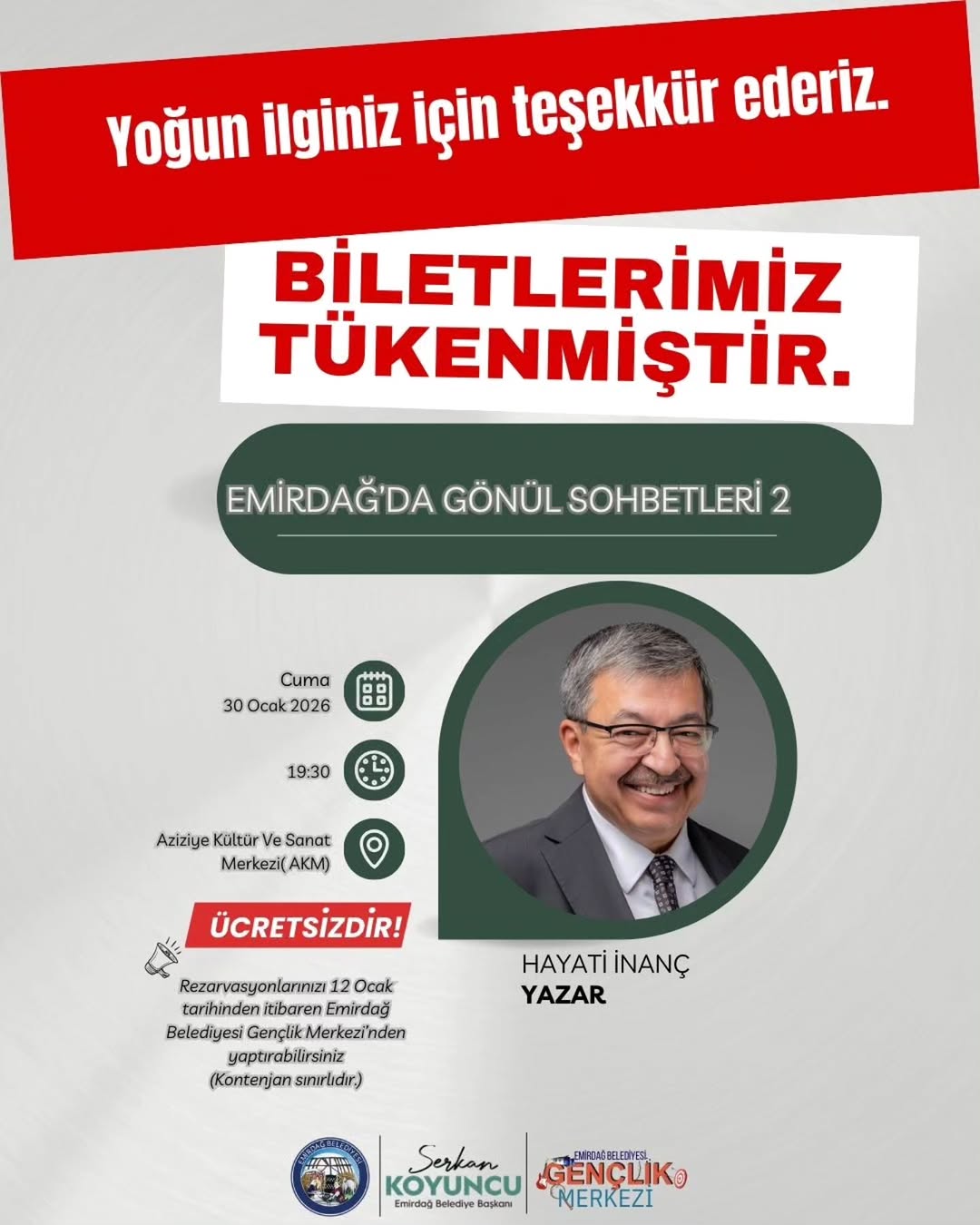 Emirdağda Gönül Sohbetlerine Yoğun İlgi: Biletler Tükenmiştir