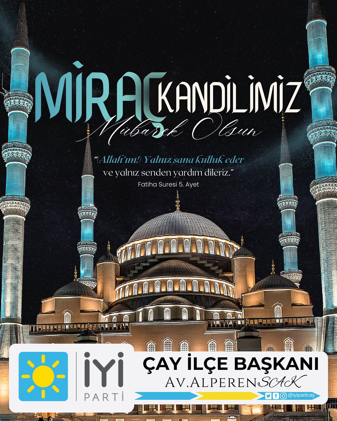 Miraç Kandili'nde Umudun, Adaletin ve Kardeşliğin Yükseldiği Gece