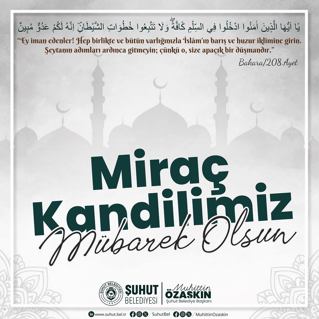 Miraç Kandili'nde Dualarımız Huzur, Sağlık ve Bereket Getirmesi İçin