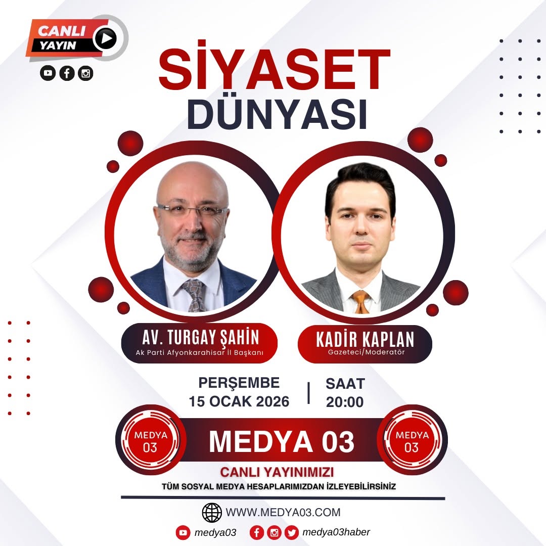 Afyonkarahisar AK Parti İl Başkanı Av. Turgay Şahin Medya03'te Gazeteci Kadir Kaplan'la Canlı Yayında