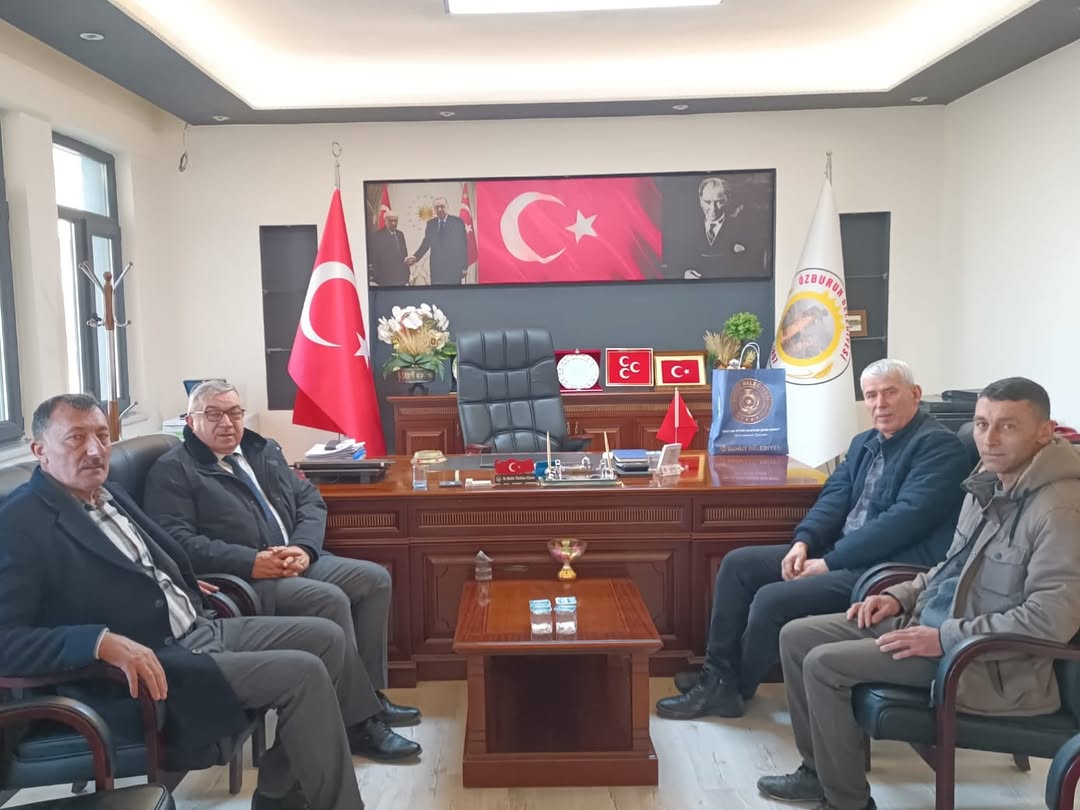 Şuhut Belediye Başkanı Muhuttin Özaşkın, Özburun Belediye Başkanı Bünyamin Özdemir'i Ziyaret Etti