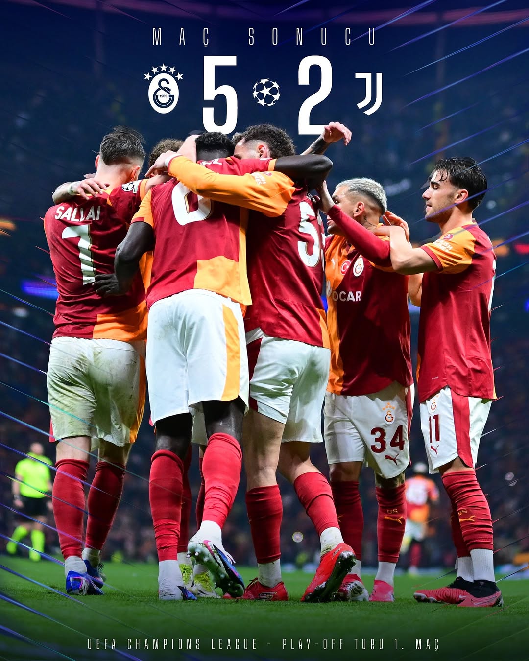 Galatasaray, Şampiyonlar Ligi'nde Juventus'u Mağlup Etti
