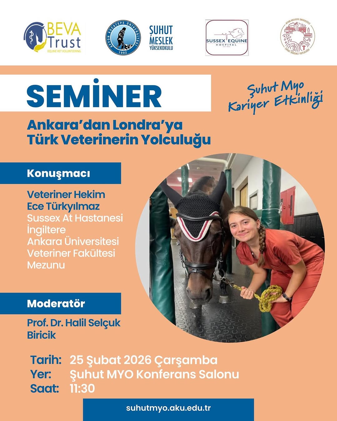 Afyon Kocatepe Üniversitesi'nde Bugün: Ankara’dan Londra’ya Türk Veterinerin Yolculuğu Etkinliği
