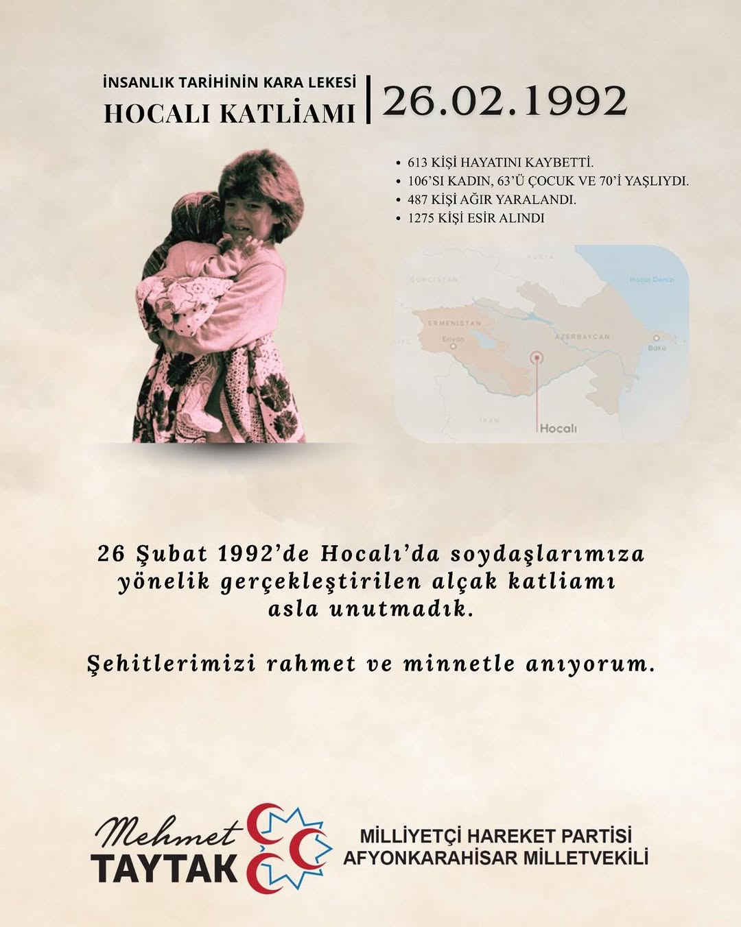 Mhp Mehmet Taytak'tan Hocalı Katliamı Açıklaması