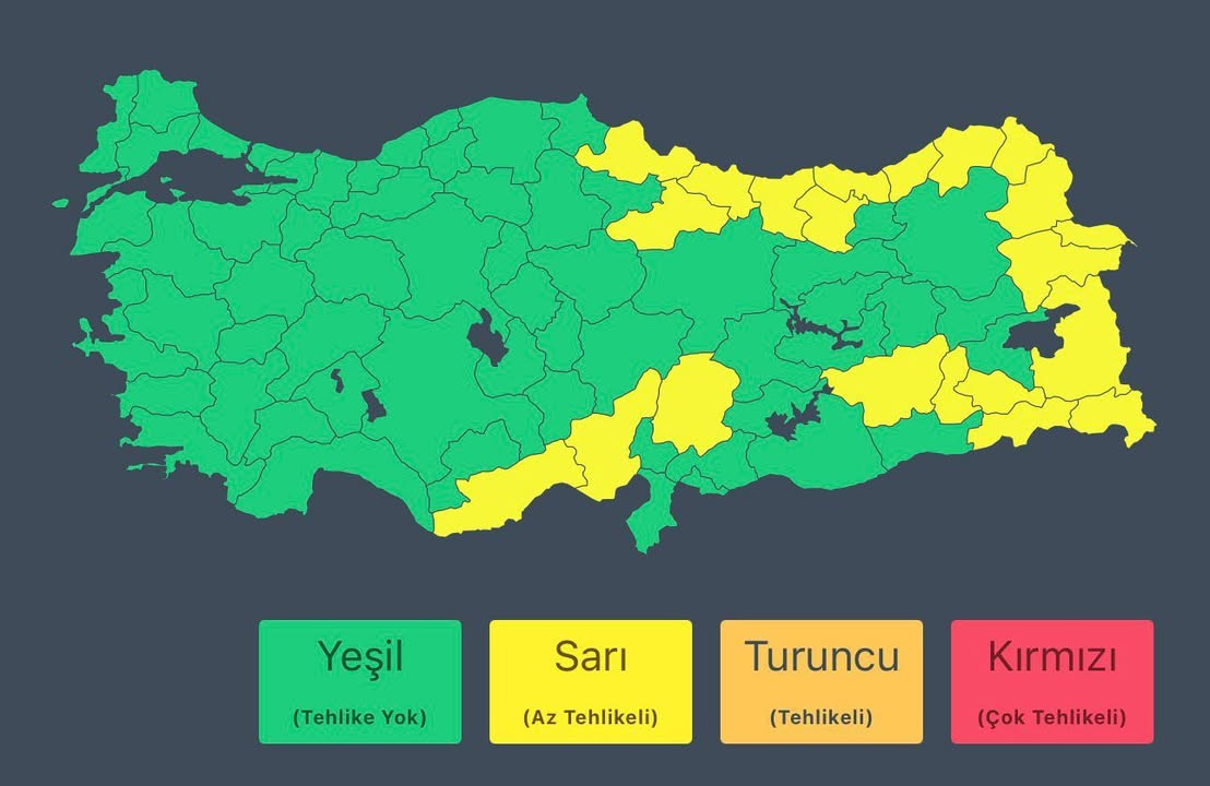 Meteoroloji Genel Müdürlüğü'nden Alınan Son Hava Durumu Bilgileri