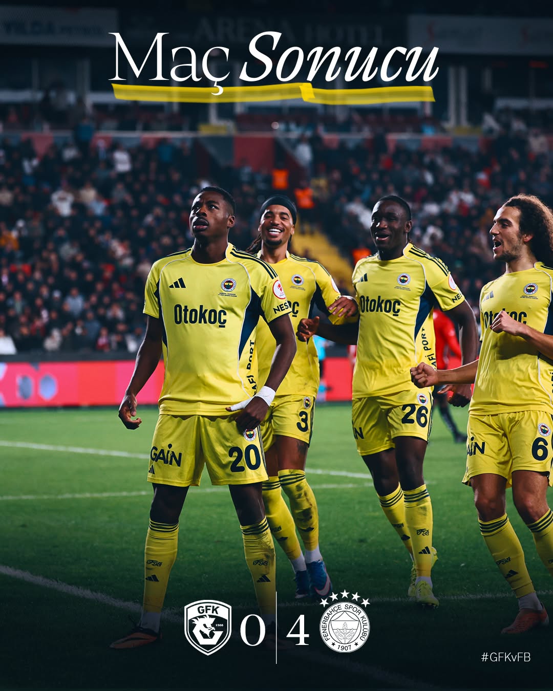 Ziraat Türkiye Kupası'nda Fenerbahçe Çeyrek Finalde!