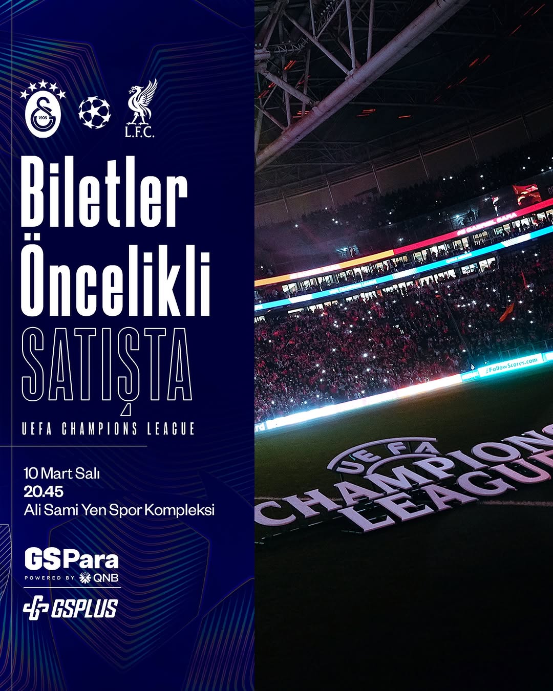 Galatasaray, UEFA Şampiyonlar Ligi Bilet Satışı Başlattı
