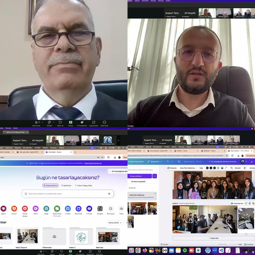 Afyon Kocatepe Üniversitesi Web Sayfası Yöneticilerine Canva Eğitimi Verildi