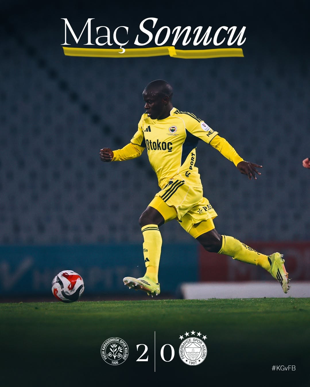 Fenerbahçe deplasmanda mağlup oldu