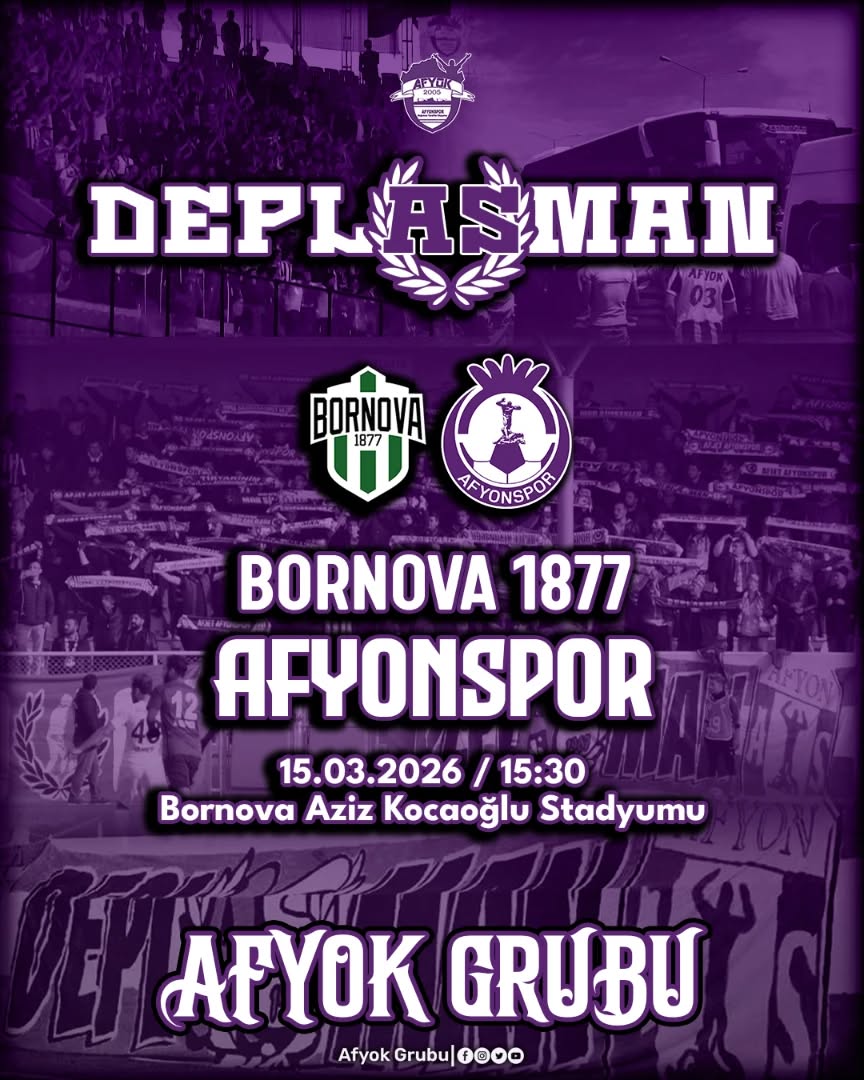 Afyonspor Yarın Bornova Maçı İçin İzmir'e Gidiyor