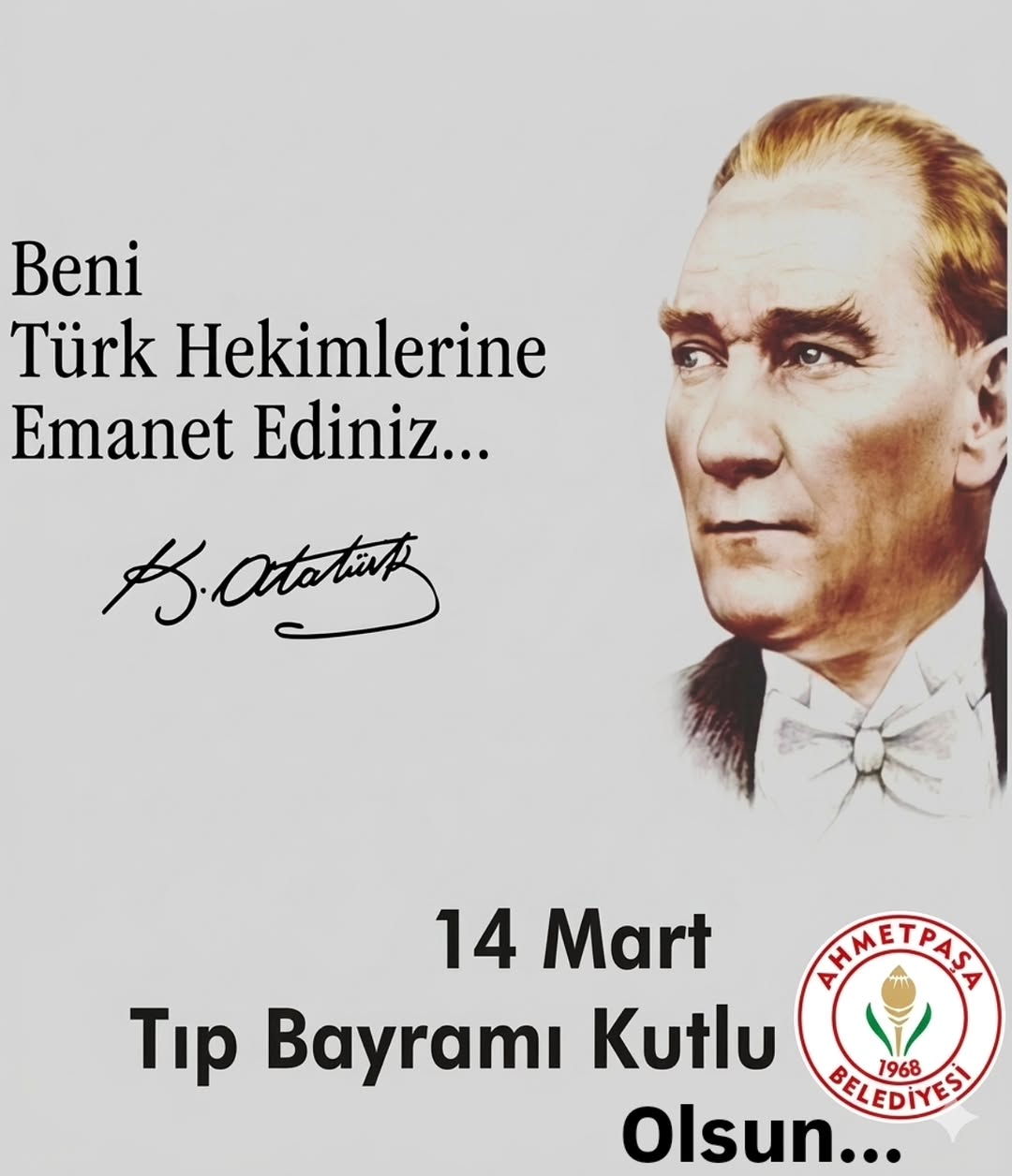 Afyonkarahisar AhmetPaşa Belediyesi'nden 14 Mart Tıp Bayramı Mesajı