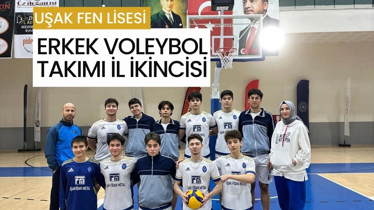 Uşak Fen Lisesi Erkek Voleybol Takımı İl İkincisi