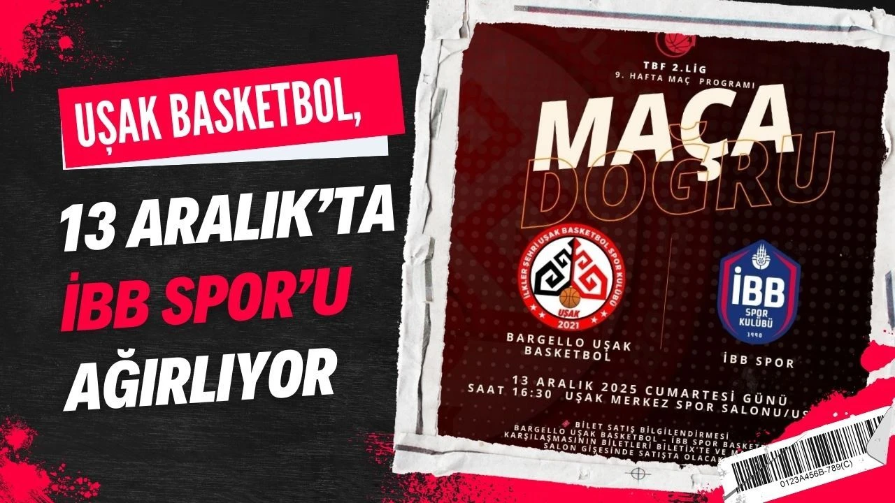 Uşak Basketbol, 13 Aralık’ta İBB Spor’u Ağırlıyor