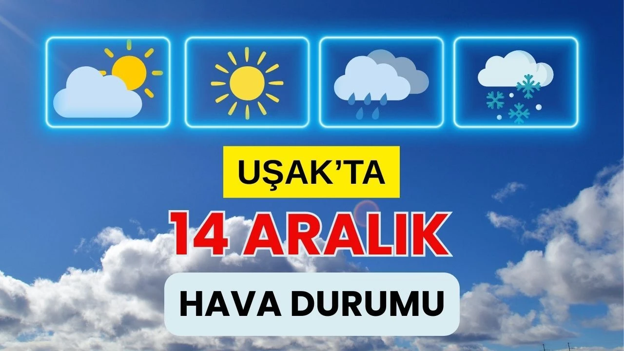 Uşak’ta 14 Aralık’ta 2025 Hava Durumu