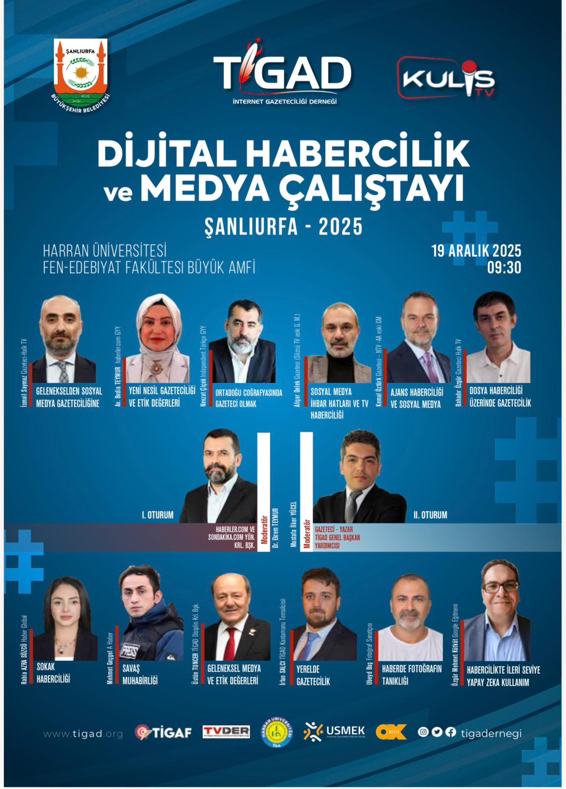 TİGAD Dijital Habercilik ve Medya Çalıştayı Şanlıurfa’da Yapılacak.