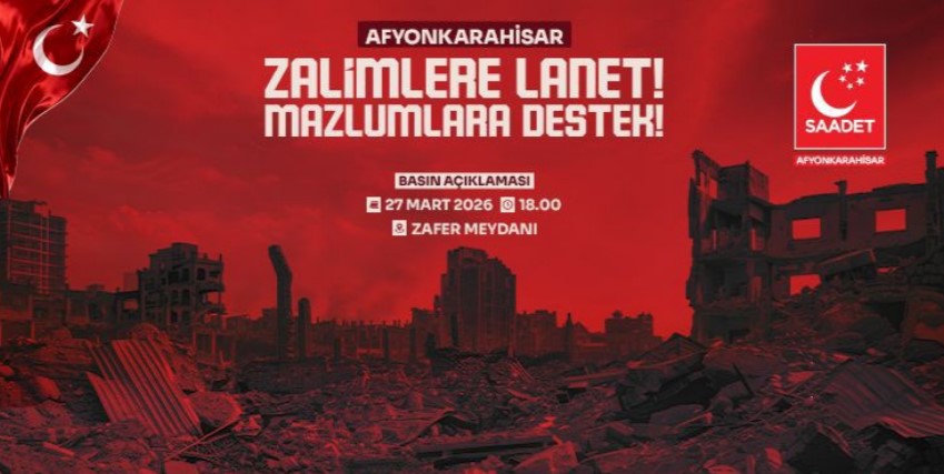 SAADET PARTİSİ’NDEN “ZALİMLERE LANET! MAZLUMLARA DESTEK!” EYLEMİ - 1