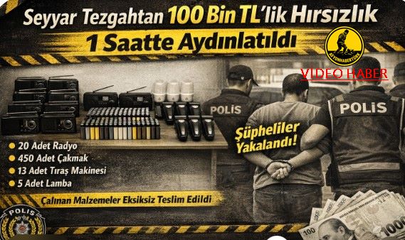 Seyyar Tezgahtan 100 Bin TL’lik Hırsızlık 1 Saatte Aydınlatıldı - 1